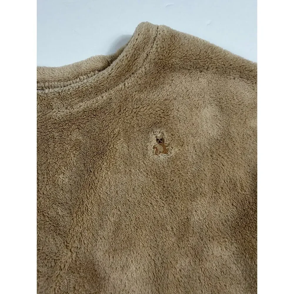 Gap Kids Cozy Plush Sleep Top Tan Girls Size 6 Soft Fleece Pajama Shirt